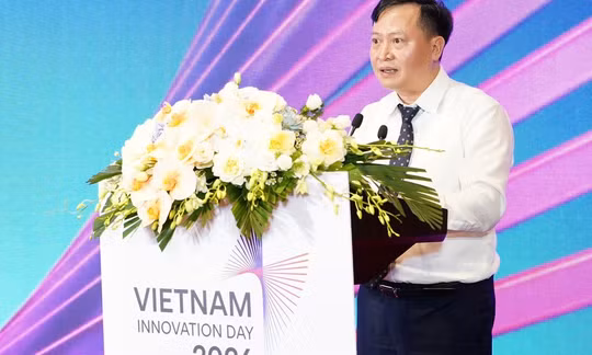 Ông Nguyễn Mai Dương, Cục trưởng Cục Đổi mới sáng tạo (Bộ KH&CN) phát biểu tại Diễn đàn - Ảnh: chinhphu.vn/Thu Giang