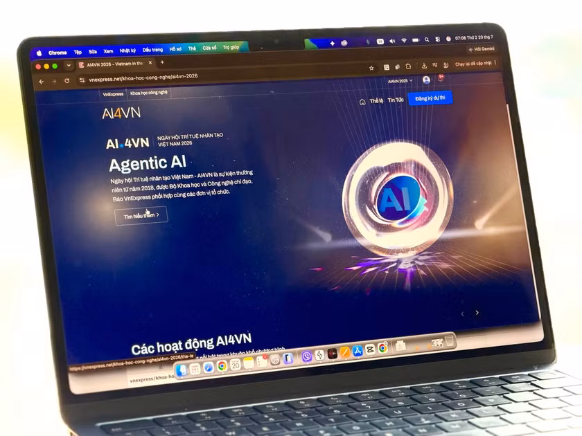 Website của sự kiện AI4VN 2026. Ảnh: Lưu Quý