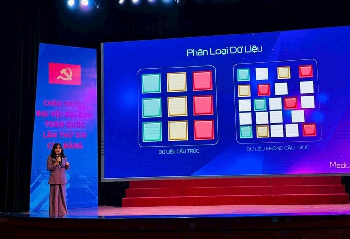 Bà Đặng Thị Ánh Tuyết, Tổng Giám đốc Công ty Cổ phần MedCAT chia sẻ tại hội thảo. Ảnh: Bảo Lâm