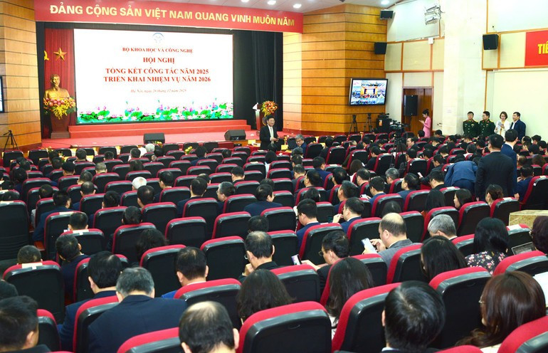 Hội nghị tổng kết công tác năm 2025 và phương hướng, nhiệm vụ năm 2026 của Bộ Khoa học và Công nghệ được tổ chức sáng 26/12 tại Hà Nội.