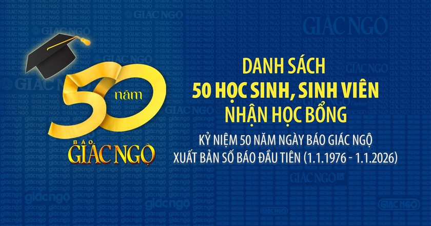 Danh sách 50 sinh viên, học sinh nhận học bổng 50 năm Báo Giác Ngộ