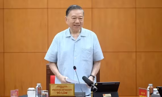 Tổng Bí thư, Chủ tịch nước Tô Lâm phát biểu tại cuộc làm việc. (Ảnh: ĐĂNG KHOA)