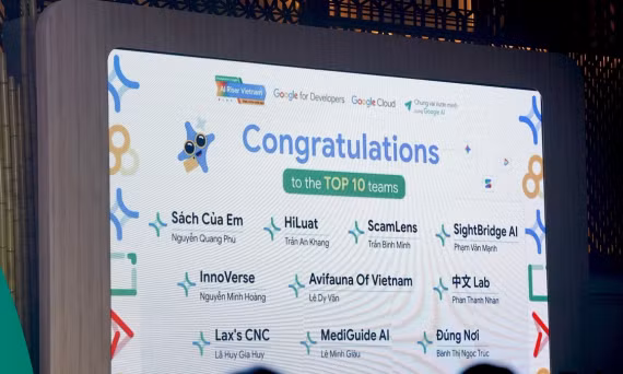 Các dự án trong top 10 cuộc thi. Ảnh: Lưu Quý