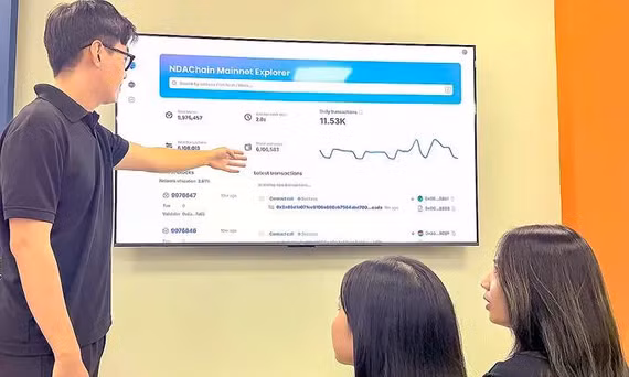 Hệ thống NDAChain được hiển thị theo thời gian thực để các thông tin trở nên minh bạch.