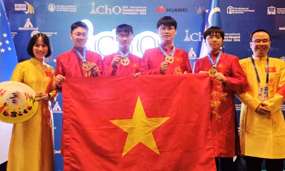 Việt Nam giành 4 Huy chương Vàng Olympic Hóa học quốc tế năm 2026
