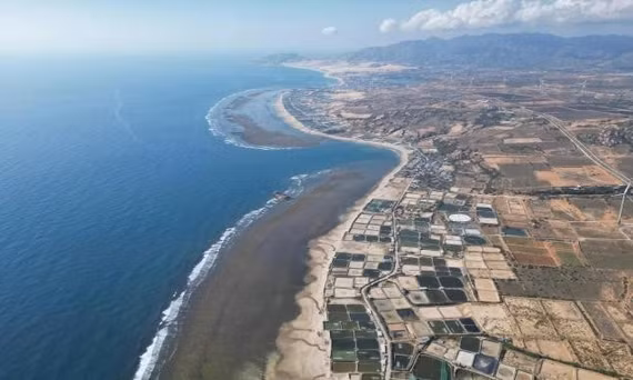 Thôn Vĩnh Trường, xã Phước Dinh, huyện Thuận Nam, tỉnh Ninh Thuận (nay là Khánh Hòa), nơi sẽ xây dựng nhà máy Điện hạt nhân Ninh Thuận 1. Ảnh: Việt Quốc.