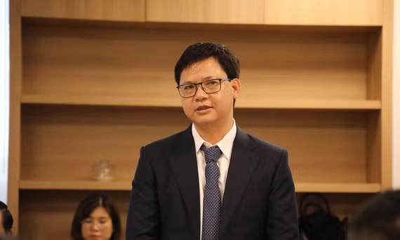 PGS.TS Vũ Văn Tích, Phó Giám đốc Học viện Chiến lược Khoa học và Công nghệ (Bộ KH&CN) phát biểu tại Hội thảo. Ảnh: VGP/TG
