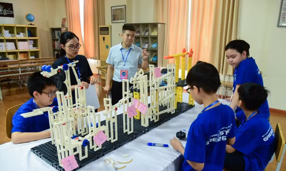 Các đội thi tham dự òng Chung kết toàn quốc Green STEM 2026 - Ảnh: VGP/Thu Giang