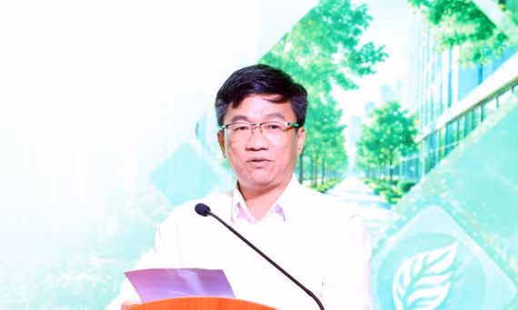 Ông Trần Trọng Tuyên - Phó giám đốc Sở Khoa học và Công nghệ TP.HCM - phát biểu tại sự kiện - Ảnh: TRỌNG NHÂN