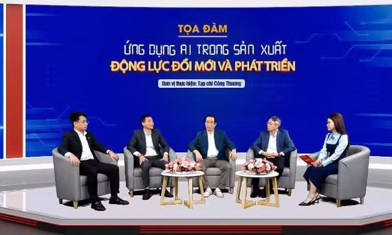 Tọa đàm “Ứng dụng AI trong sản xuất: Động lực đổi mới và phát triển”. (Ảnh: KIM DUNG)
