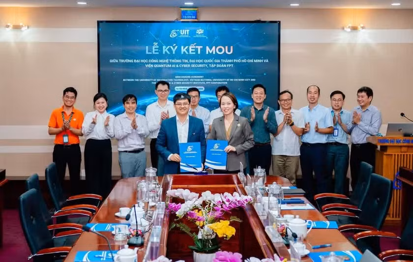 Lễ ký kết Thỏa thuận hợp tác (MoU) giữa Trường Đại học Công nghệ Thông tin – Đại học Quốc gia Thành phố Hồ Chí Minh và QACI.
