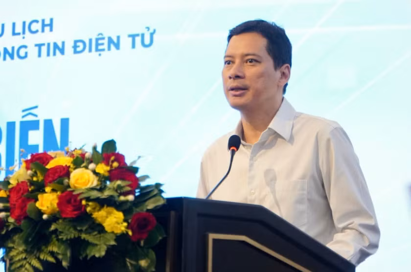 Ông Lê Quang Tự Do, Cục trưởng Cục Phát thanh, truyền hình và Thông tin điện tử phát biểu tại hội nghị. Ảnh: PV