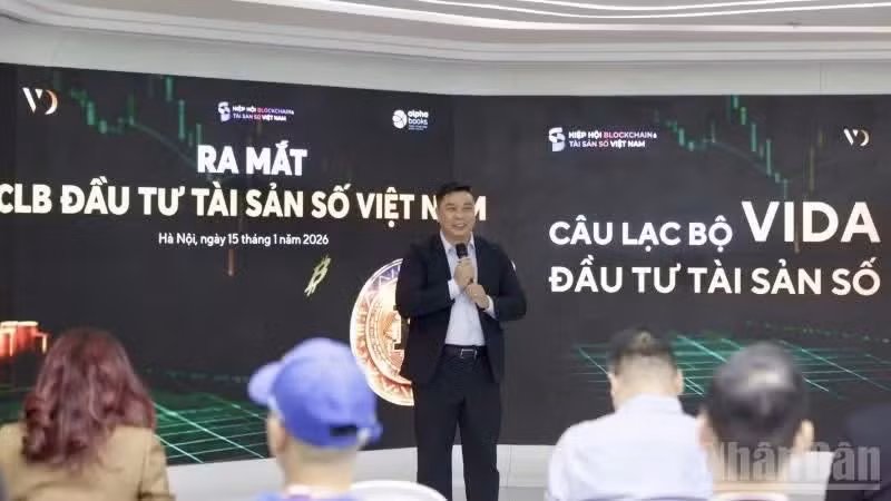 Ông Nguyễn Minh Tuấn, Chủ nhiệm cộng đồng chia sẻ về một không gian kết nối giữa nhà đầu tư, chuyên gia và thị trường tài sản số.