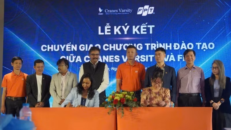 Lễ ký kết hợp tác chuyển giao chương trình đào tạo giữa Cranes Varsity và FPT