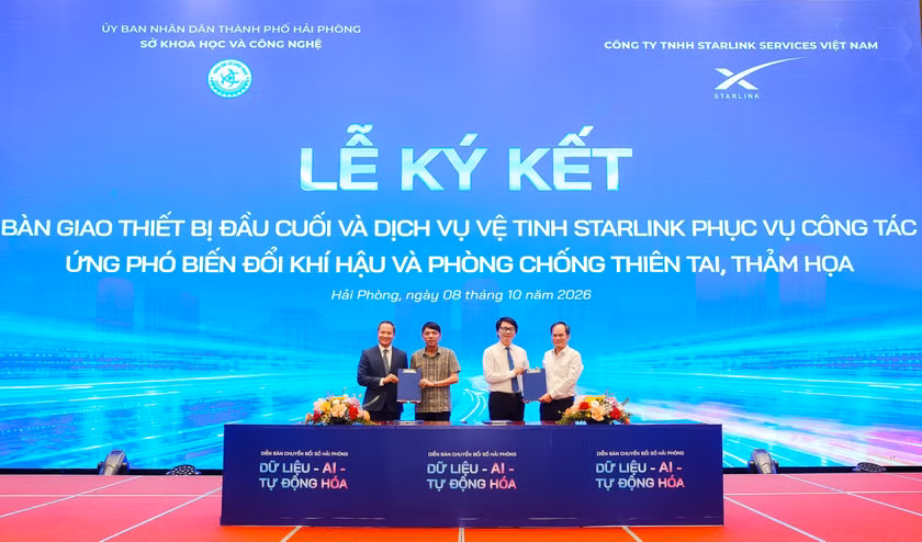 Hải Phòng triển khai Internet vệ tinh Starlink tại hai đặc khu biển, đảo- Ảnh 1.