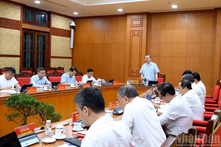 Tổng Bí thư, Chủ tịch nước Tô Lâm chủ trì cuộc làm việc.