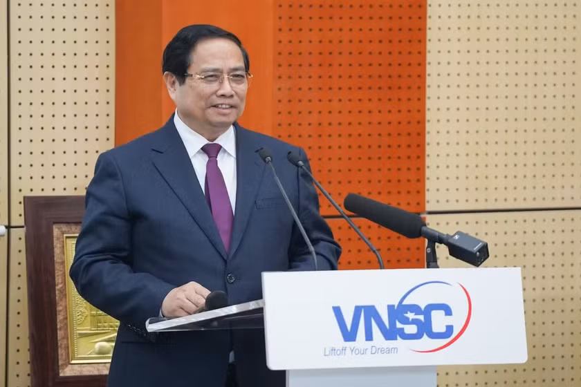 Thủ tướng Phạm Minh Chính phát biểu tại Diễn đàn Tầm nhìn Vũ trụ Việt Nam – Nhật Bản 2026.