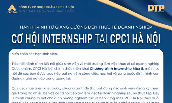 [CPC1 HÀ NỘI] CHÍNH THỨC KHỞI ĐỘNG CHƯƠNG TRÌNH INTERNSHIP MÙA 5