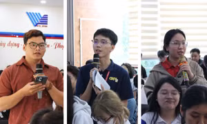 Nhiều sinh viên quan tâm đến vấn đề chuyển đổi số và ứng dụng công nghệ trong đời sống và học tập. Ảnh minh họa