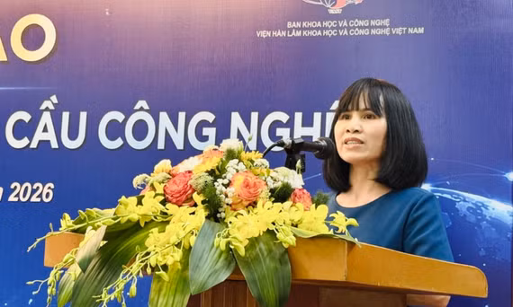 Bà Trần Thị Ngọc Hà, Phó Cục trưởng Cục Đổi mới sáng tạo phát biểu tại Hội thảo - Ảnh: VGP/Thu Giang