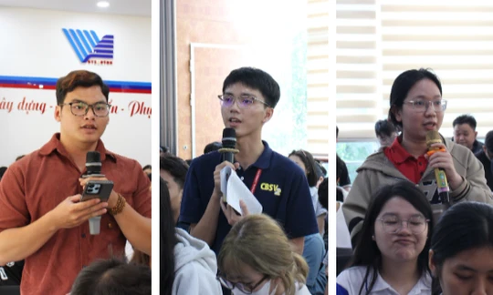 Nhiều sinh viên quan tâm đến vấn đề chuyển đổi số và ứng dụng công nghệ trong đời sống và học tập. Ảnh minh họa