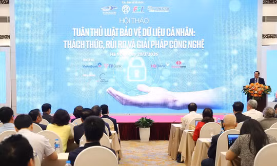 Hội thảo “Tuân thủ luật bảo vệ dữ liệu cá nhân - Những thách thức, rủi ro và giải pháp công nghệ”. Ảnh: VGP/Thu Giang
